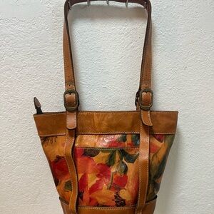Patricia Nash Multicolor Floral Leather Tote